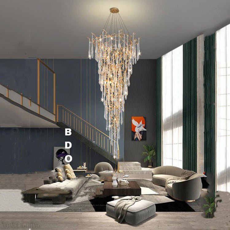 Flavian Branch Crystal Chandelier-Nobipets