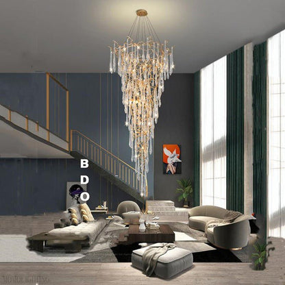 Flavian Branch Crystal Chandelier-Nobipets