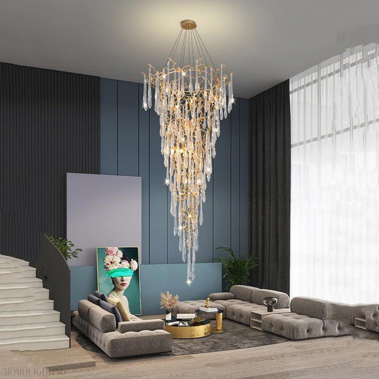 Flavian Branch Crystal Chandelier-Nobipets