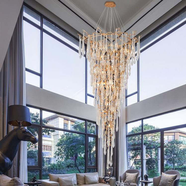 Flavian Branch Crystal Chandelier-Nobipets