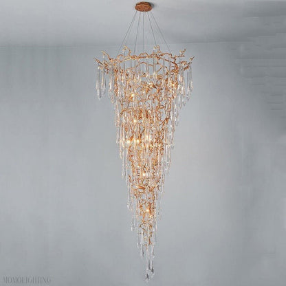 Flavian Branch Crystal Chandelier-Nobipets