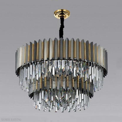 Flavian Double Tier Crystal Chandelier-Nobipets