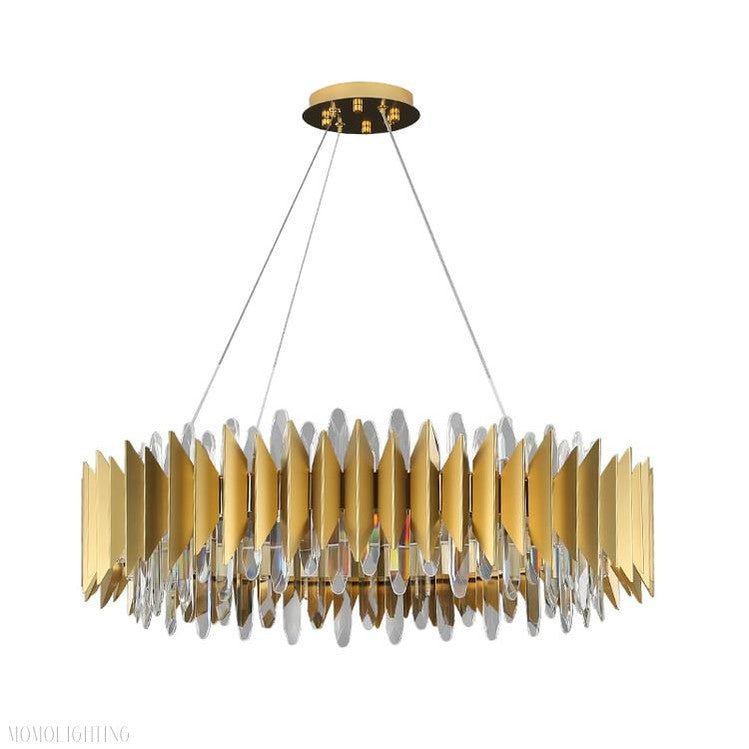 Flavian Halo Crystal Chandelier-Nobipets