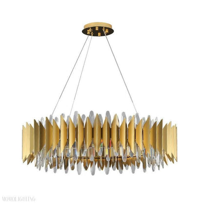 Flavian Halo Crystal Chandelier-Nobipets