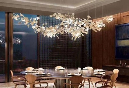 Fleur-de-lis Ceramic Branch Chandelier-Nobipets