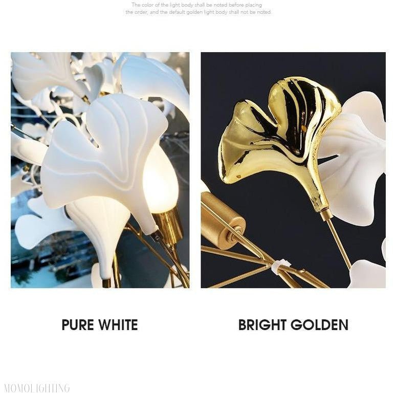 Fleur-de-lis Ceramic Branch Chandelier-Nobipets