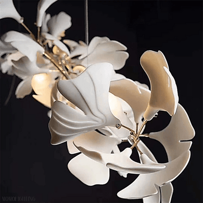 Fleur-de-lis Ceramic cluster Chandelier 29.3”D-Nobipets