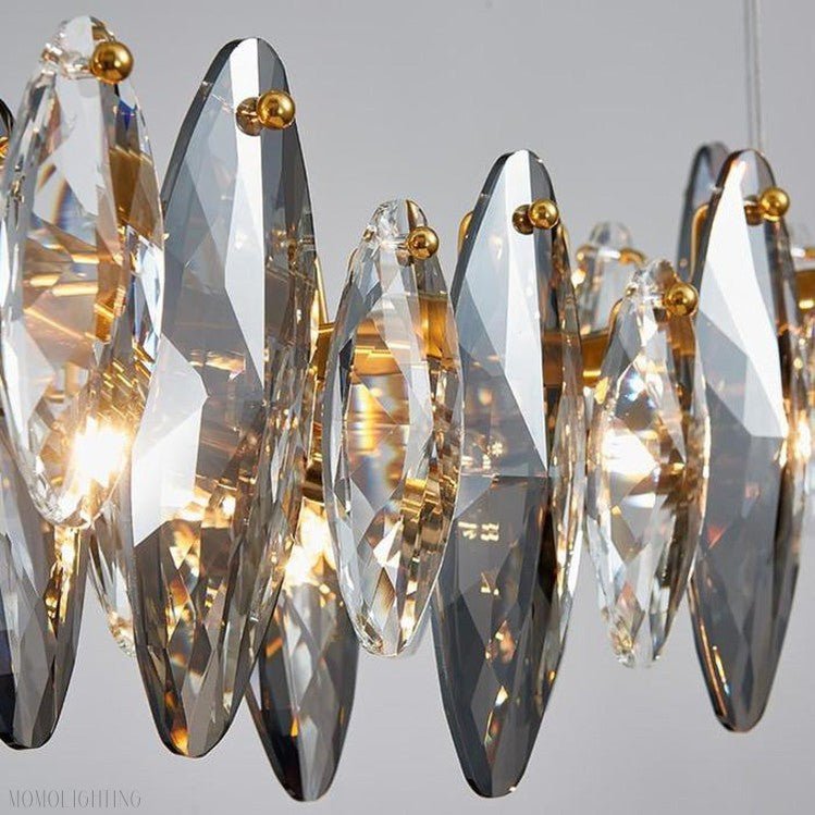 Flor Crystal Linear Chandelier-Nobipets