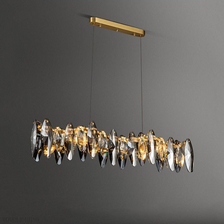 Flor Crystal Linear Chandelier-Nobipets