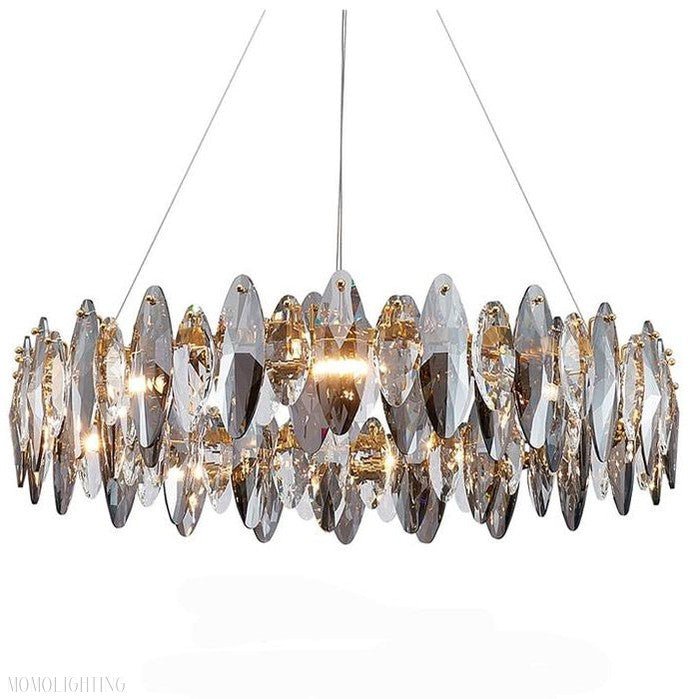 Flor Crystal Round Chandelier-Nobipets
