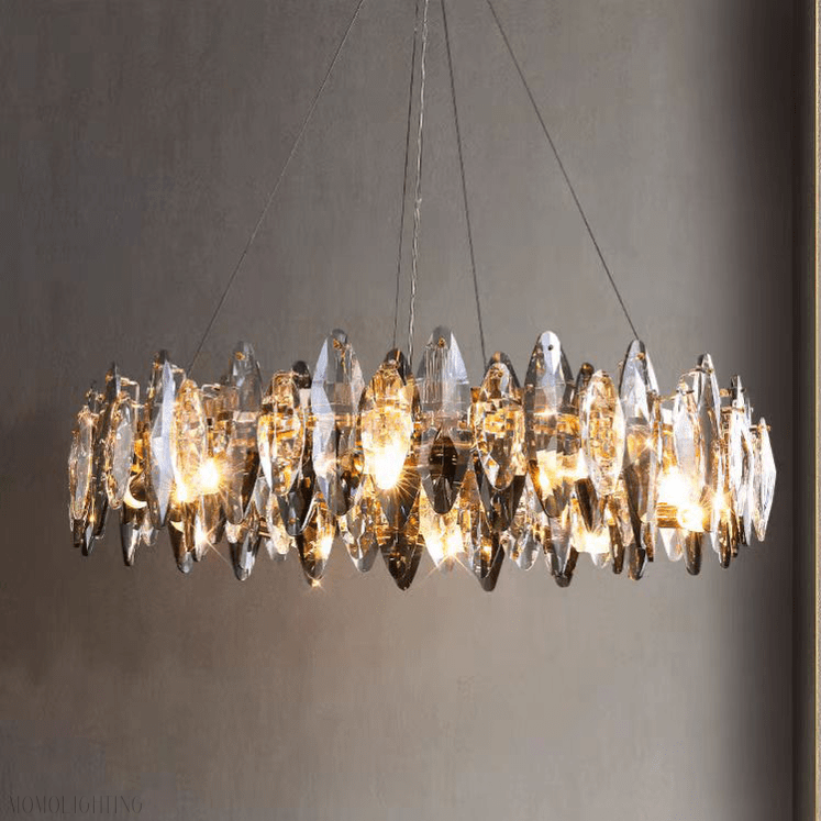 Flor Crystal Round Chandelier-Nobipets