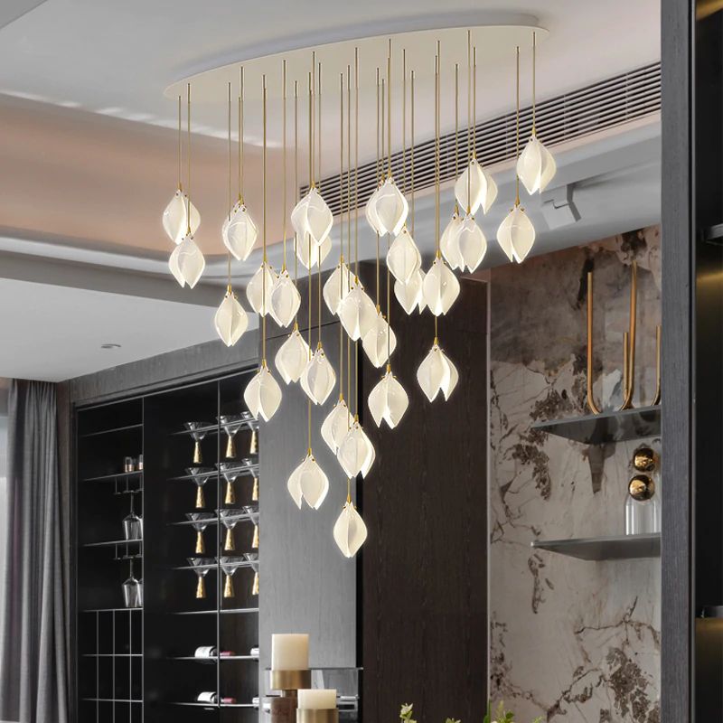 Flower Bud Ceramic Chandelier-Nobipets
