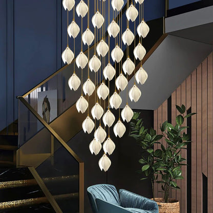 Flower Bud Ceramic Chandelier-Nobipets