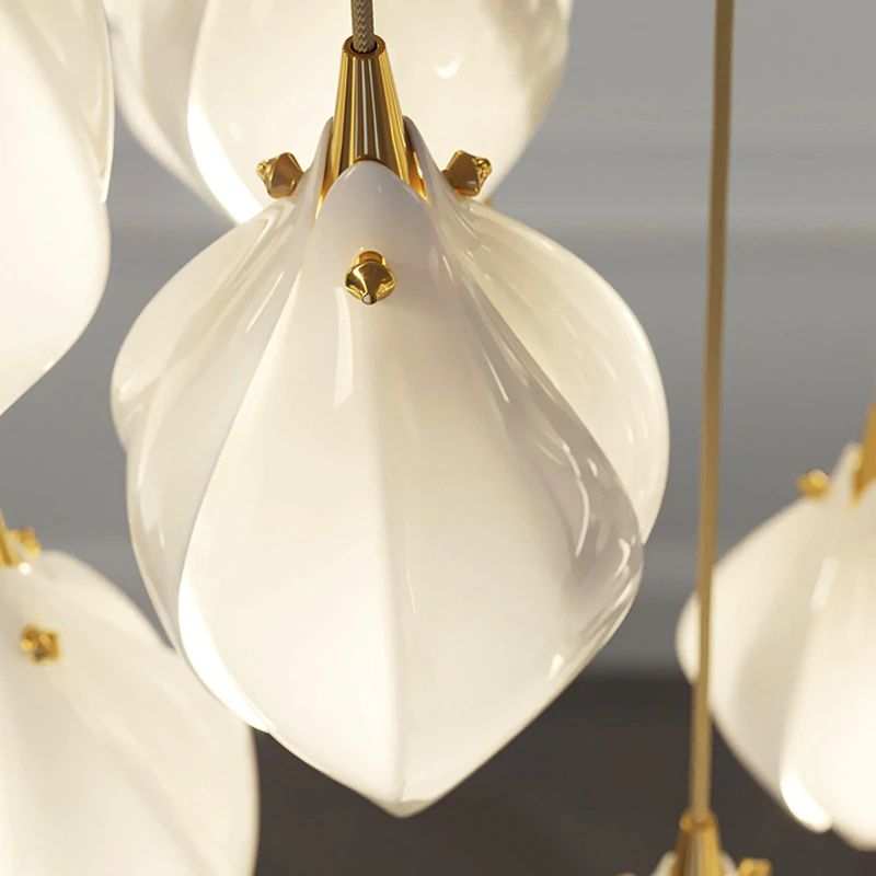 Flower Bud Ceramic Chandelier-Nobipets
