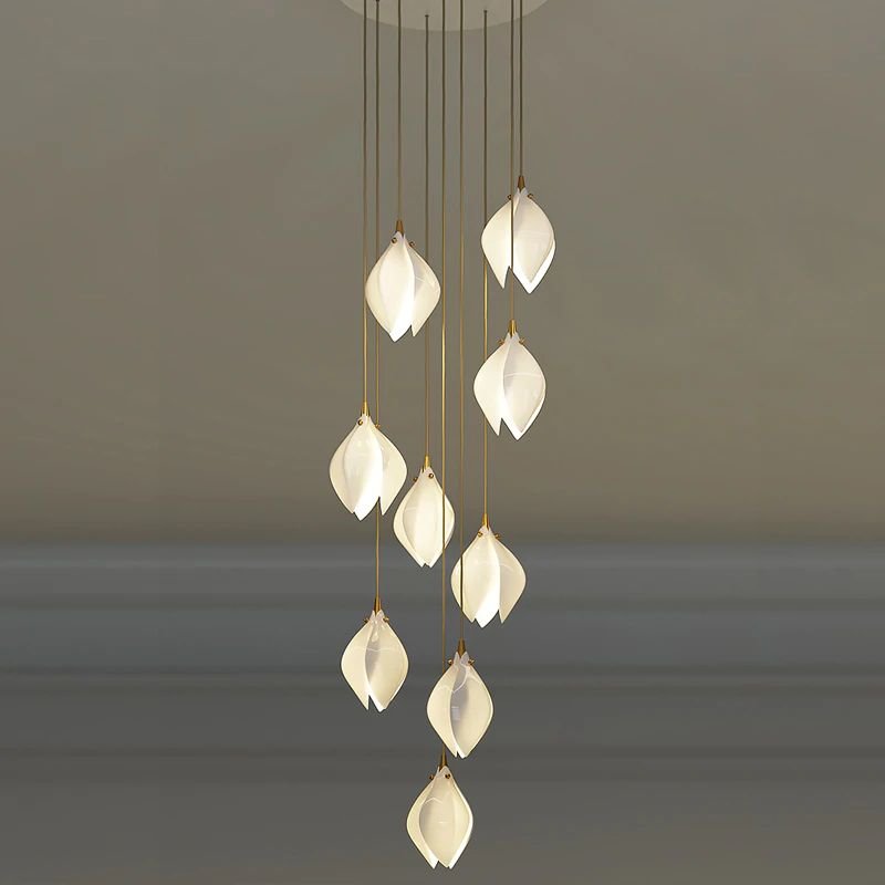 Flower Bud Ceramic Chandelier-Nobipets