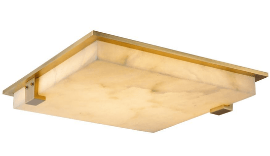 Flush Mount Ceiling Light with Alabaster Shade
