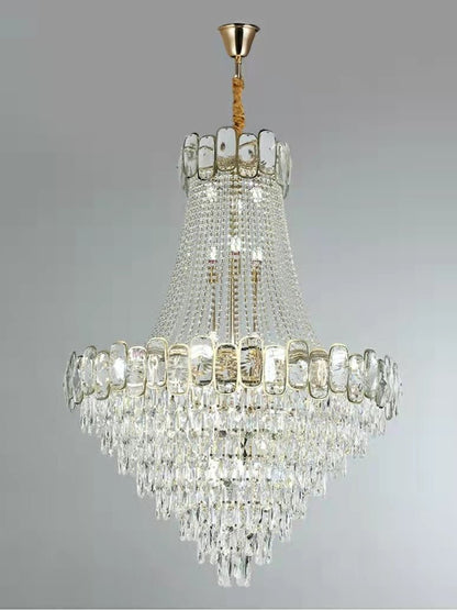 Foyer Staircase Chandelier Luxury K9 Crystal Ceiling Light For Living Room / Hallway-Nobipets