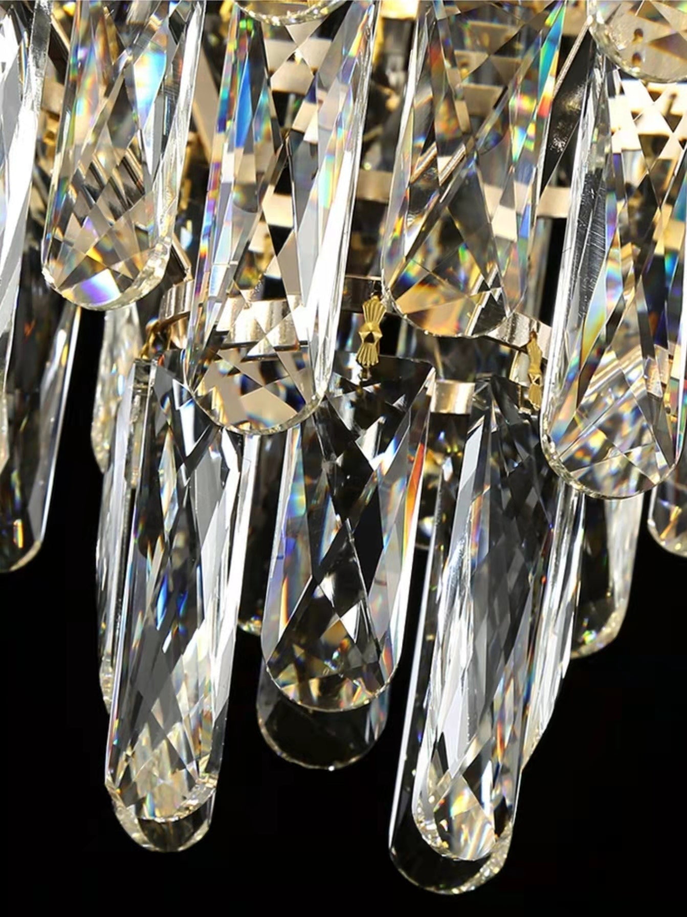 Foyer Staircase Chandelier Luxury K9 Crystal Ceiling Light For Living Room / Hallway-Nobipets
