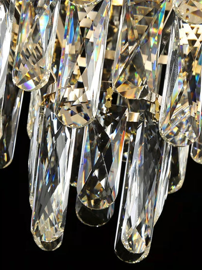 Foyer Staircase Chandelier Luxury K9 Crystal Ceiling Light For Living Room / Hallway-Nobipets