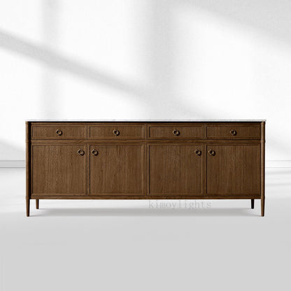 Fraboutiq Marble 4-door Sideboard with Drawers