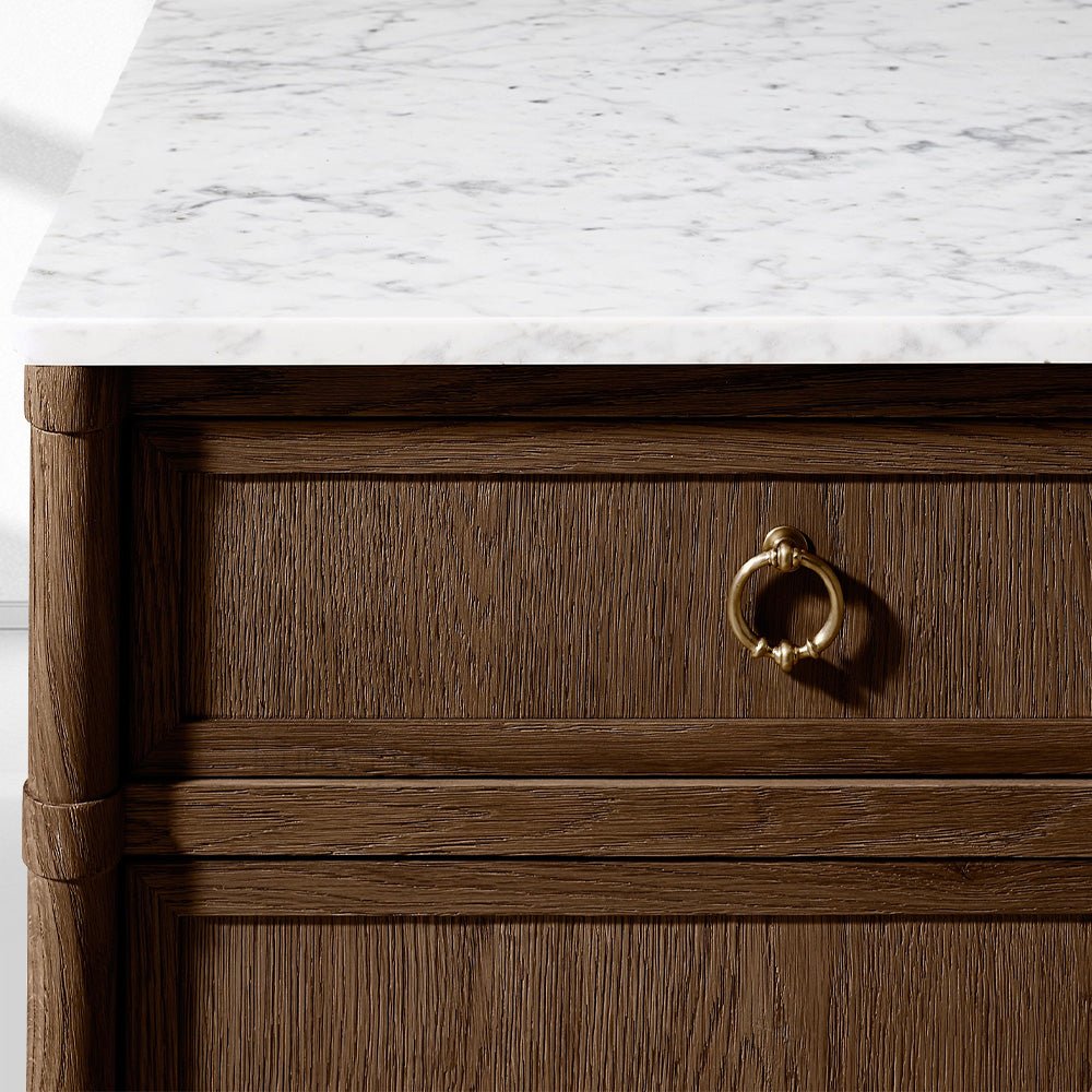 Fraboutiq Marble 4-door Sideboard with Drawers