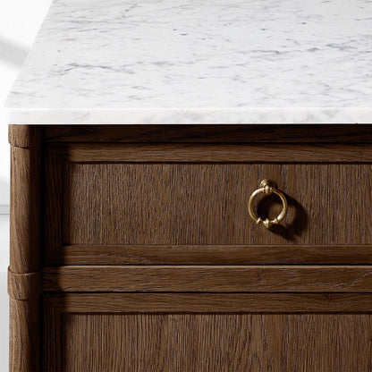 Fraboutiq Marble 4-door Sideboard with Drawers