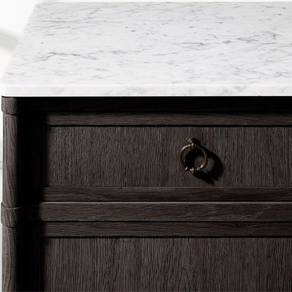 Fraboutiq Marble 4-door Sideboard with Drawers
