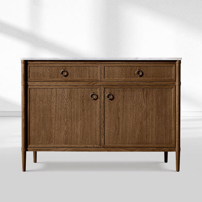 Fraboutiq Marble Double-Door Sideboard with Drawers