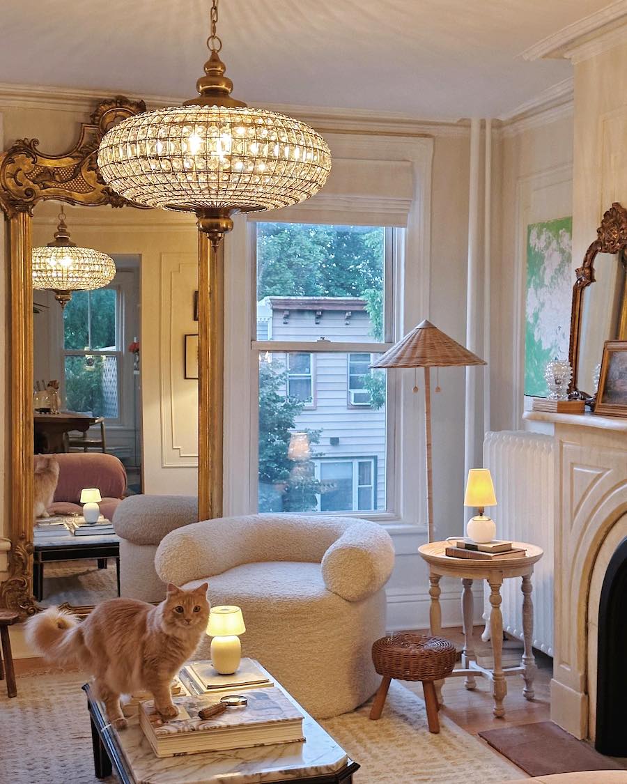 French Empire Vintage Bead Ellipsoid Crystal Chandelier for Living Room/Bedroom-Nobipets