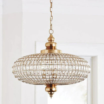 French Empire Vintage Bead Ellipsoid Crystal Chandelier for Living Room/Bedroom-Nobipets