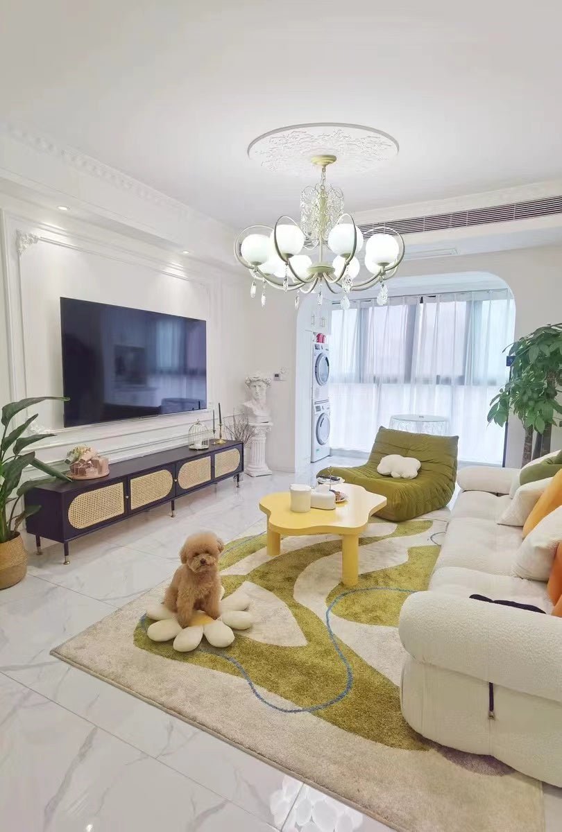 French Modern Minimalist Cream Style Dome Chandelier for Living Room/Bedroom-Nobipets