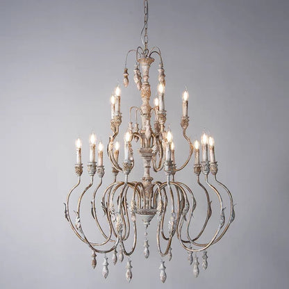 French Vintage Candle Chandelier for Living Room/Bedroom-Nobipets