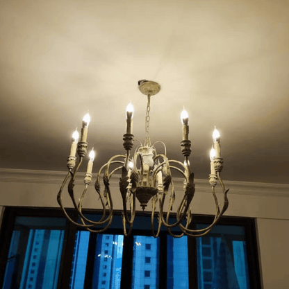 French Vintage Candle Chandelier for Living Room/Bedroom-Nobipets