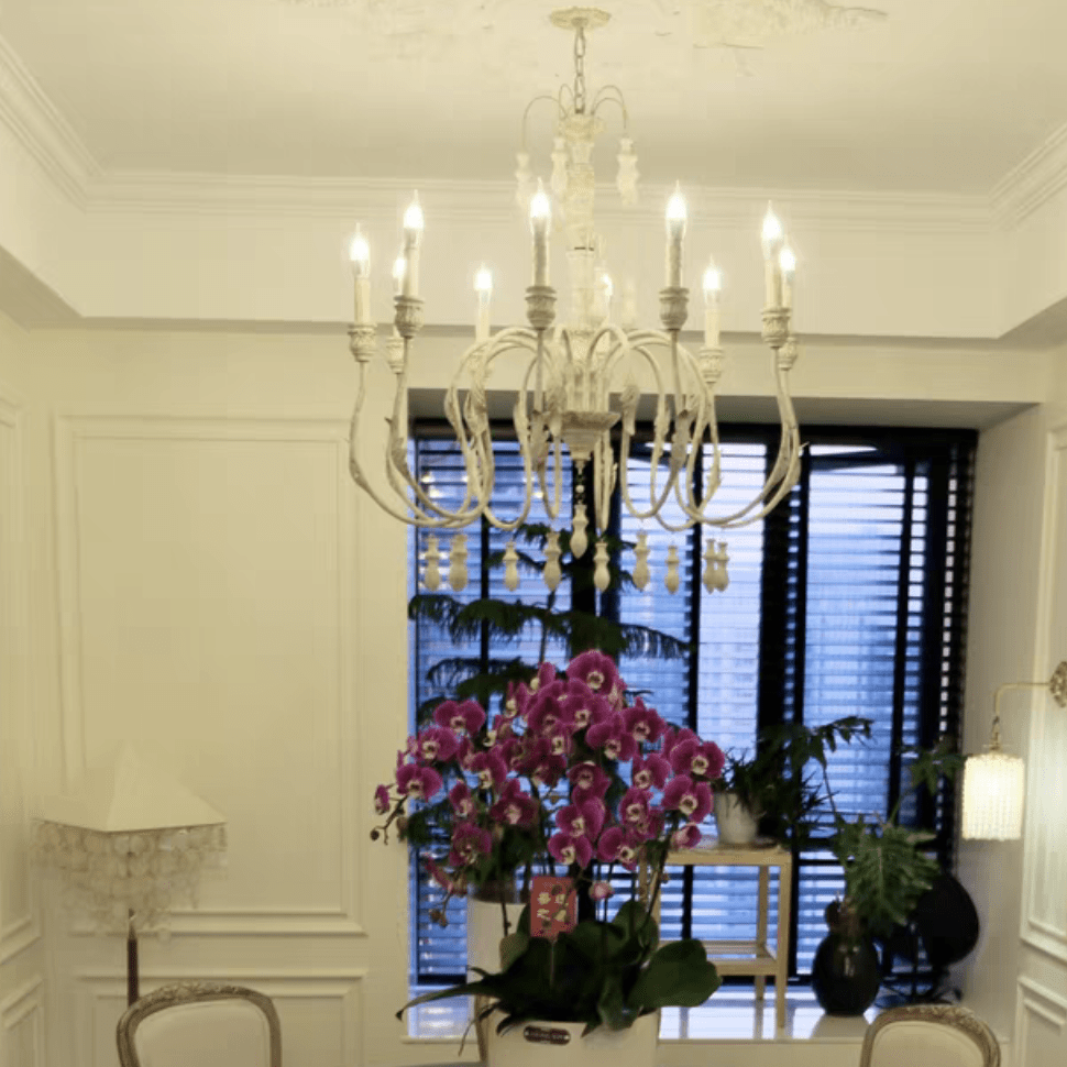 French Vintage Candle Chandelier for Living Room/Bedroom-Nobipets