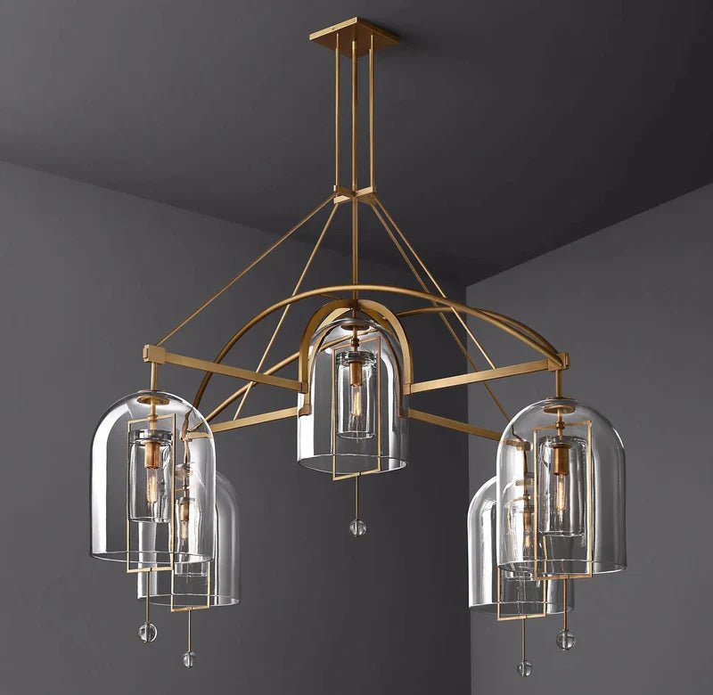 Fulcral Round Chandelier 61" 5-Lights