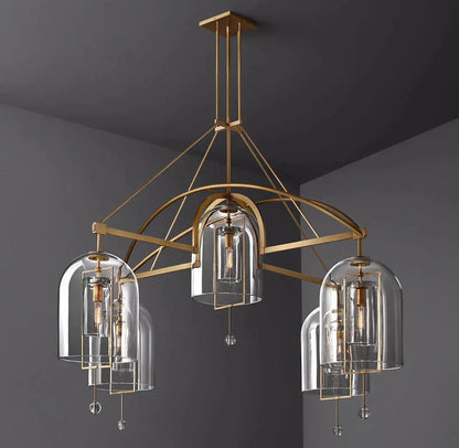 Fulcral Round Chandelier 61" 5-Lights