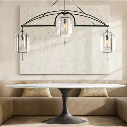 Fulcral Round Chandelier 73" 3-Lights
