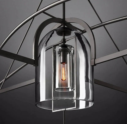 Fulcral Round Chandelier 73" 3-Lights