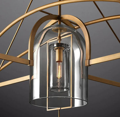 Fulcral Round Chandelier 73" 5-Lights