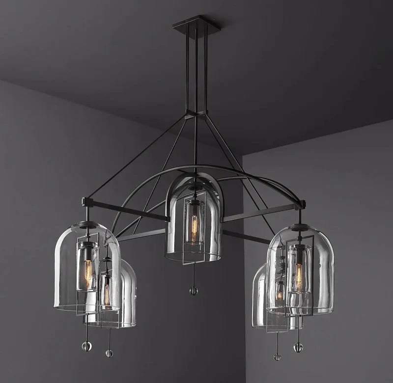 Fulcral Round Chandelier 73" 5-Lights