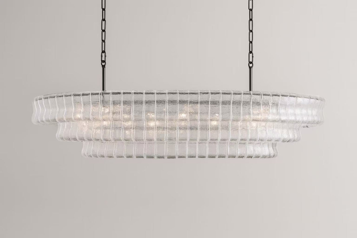 Ghiaccio Clear Class Oval Chandelier