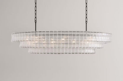 Ghiaccio Clear Class Oval Chandelier