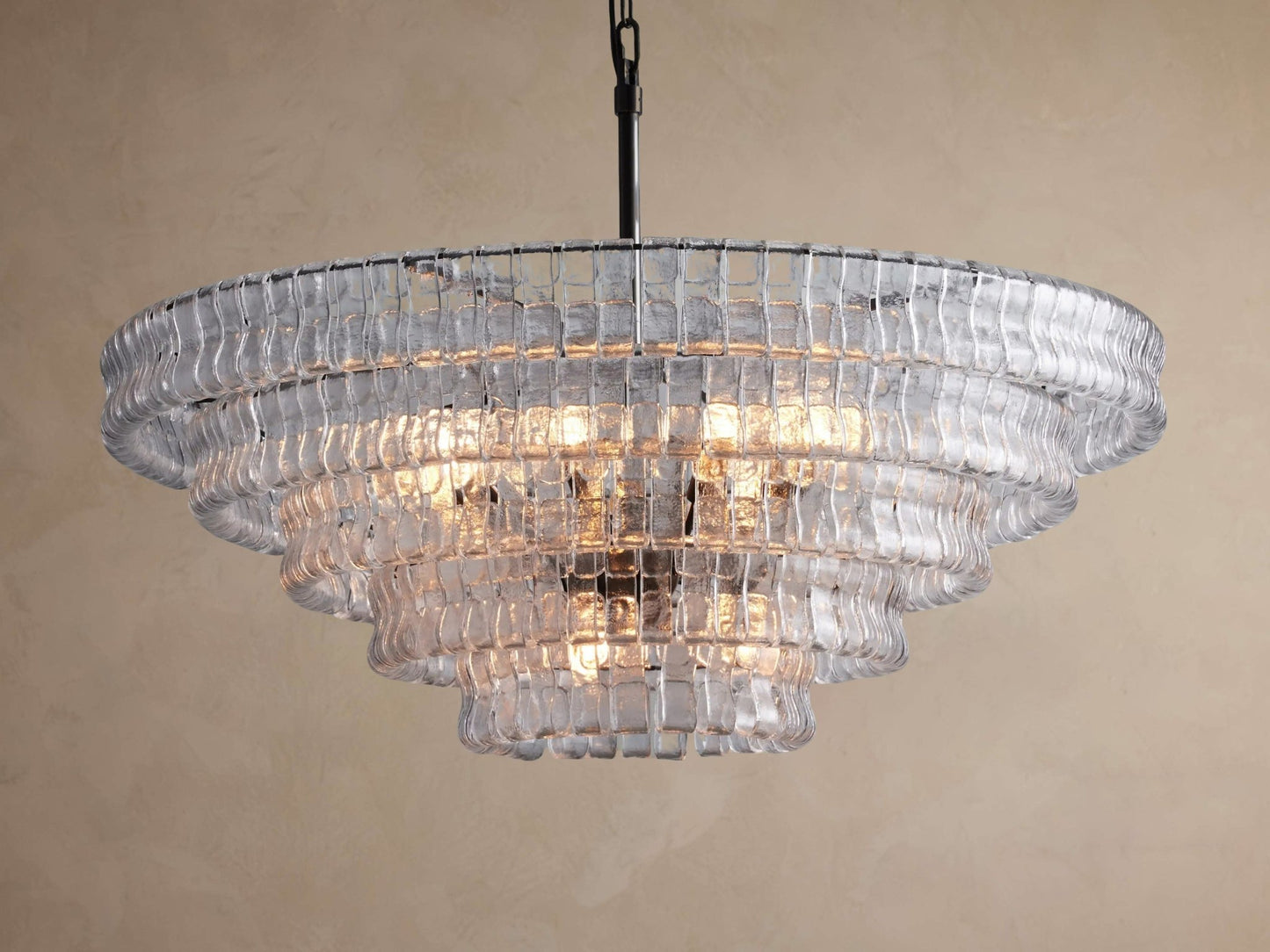 Ghiaccio Clear Class Round Chandelier
