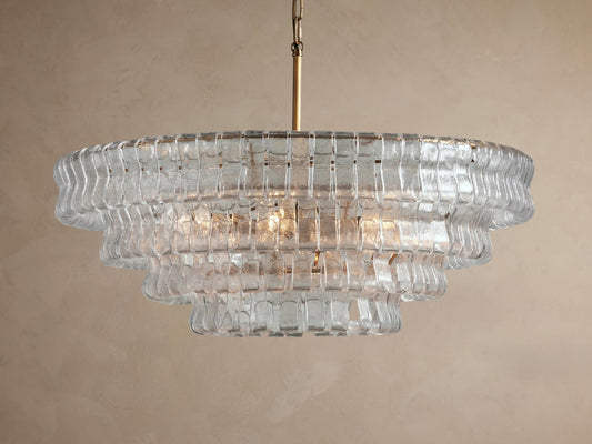 Ghiaccio Clear Class Round Chandelier
