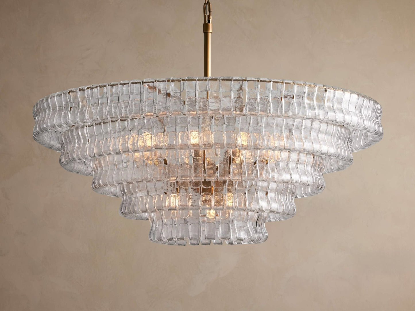 Ghiaccio Clear Class Round Chandelier