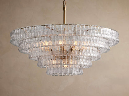 Ghiaccio Clear Class Round Chandelier