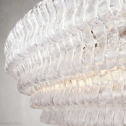 Ghiaccio Oval Art Glass Chandelier For Kitchen Dining Room 54"/65"-Nobipets