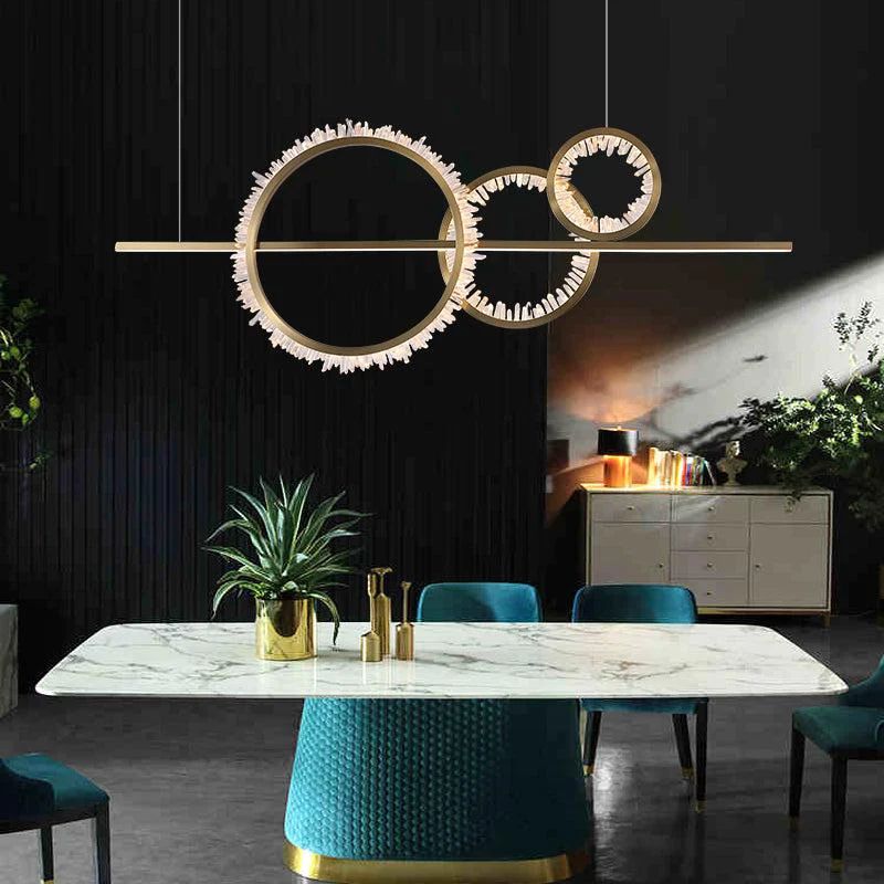 Gina Rock Crystal Gear Chandelier-Nobipets