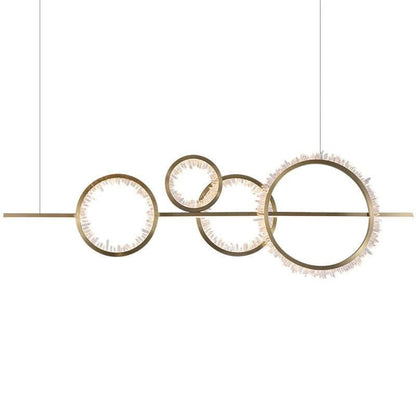 Gina Rock Crystal Gear Chandelier (Silver Finish)-Nobipets