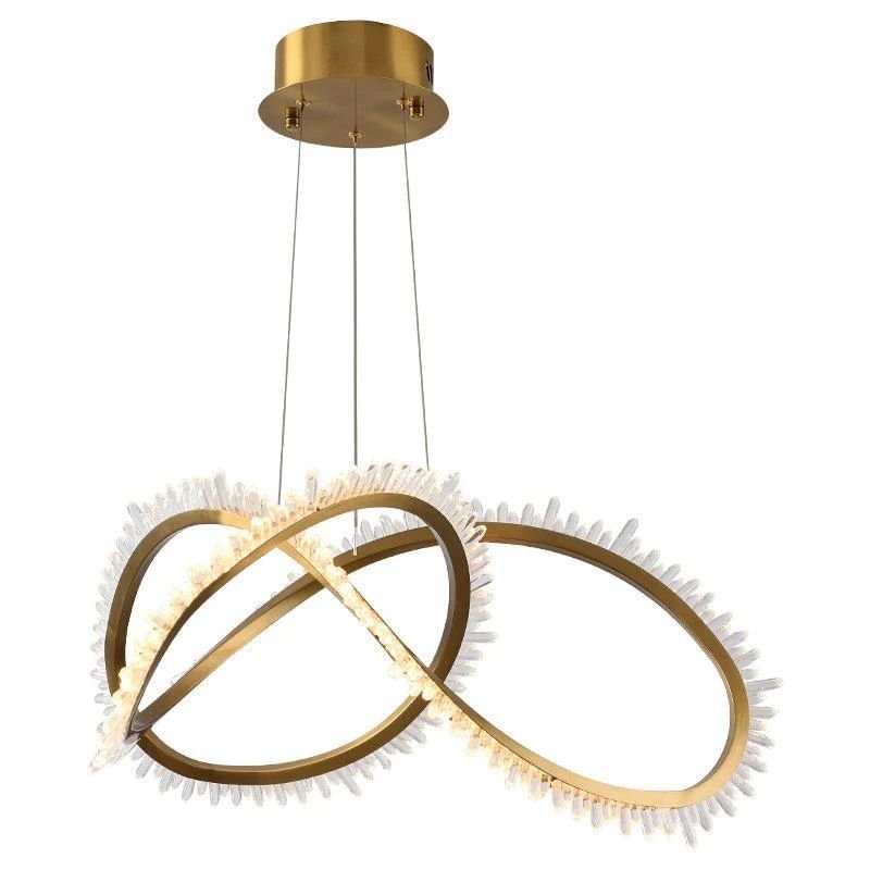 Gina Rock Crystal Möbius Ring Chandelier-Nobipets